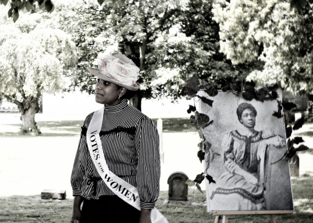 Kimberly Howard, Suffragists Among Us, Lone Fir Pioneer Cemetery, 2012.